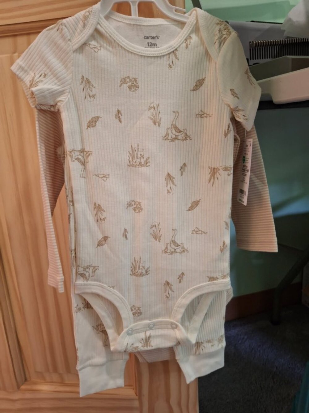 NWT Carter’s 12-18 mo 3-piece outfit set, pants, short & long sleeve bodysuits